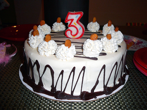 Kathy's 3rd birthday cake