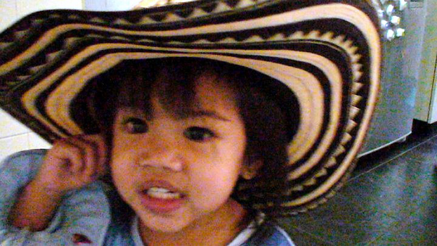 Kathy in Colombian hat